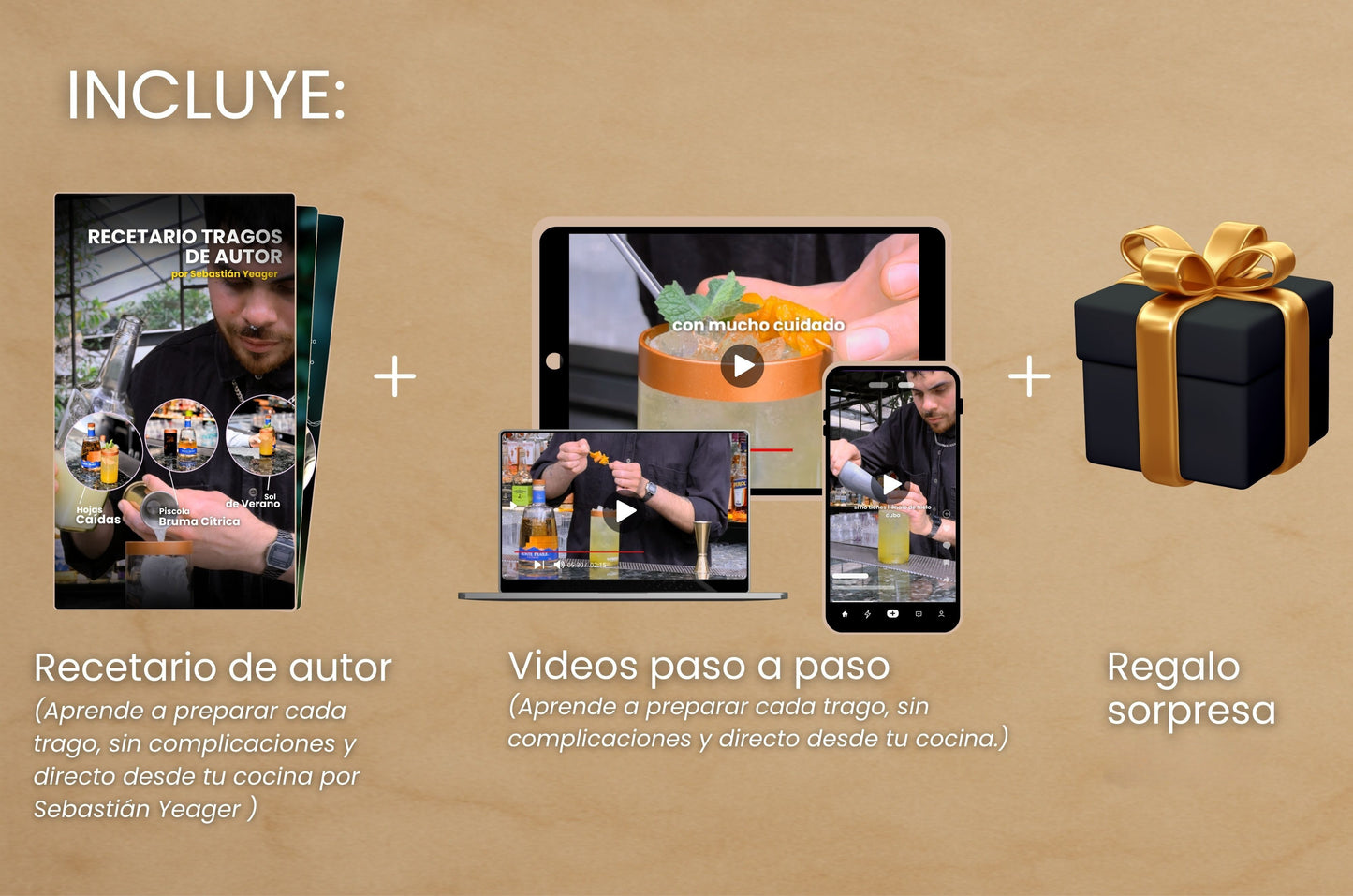 Pack Piscolero: Set de 4 vasos Piscolero Nacional + Pisco Monte Fraile + Recetario de autor + Videos guiados por un Barman + REGALO sorpresa GRATIS