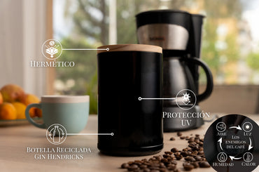 Pack Ritual del Café: Frasco contenedor Kurü + Café Blend de la Casa por Café Altura (250 gr) + Guía práctica para mejorar tu café