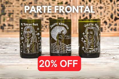 Chilenas - Set de 3 vasos (450 cc c/u)
