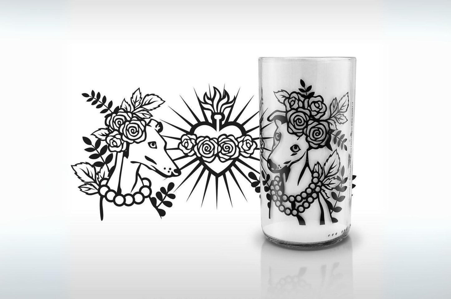 Corazón de Galgo - Set de 3 vasos (450 cc c/u)